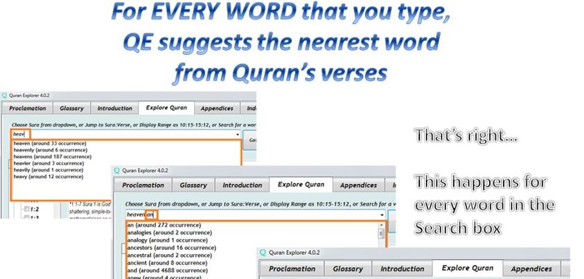 Photo: Do you know:

For EVERY WORD that you type, QE suggests the nearest word from Qurans verses. This happens for every word in the Search box.